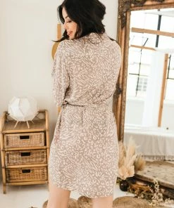 BT Anika Button Down Leopard Dress