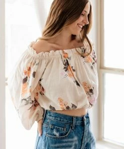 BT Lyla Cotton Blend Floral Top
