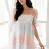STORIA She's Like Spring Tulle Babydoll Dress - Rainbow