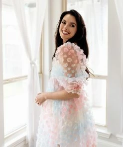 STORIA She's Like Spring Tulle Babydoll Dress - Rainbow