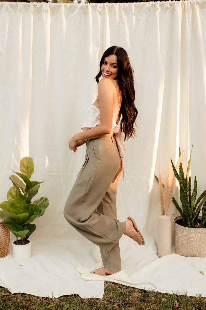 FORE COLLECTION Fraser Pintuck High Rise Trousers BOTTOMS 6 FORE COLLECTION Fraser Pintuck High Rise Trousers BOTTOMS