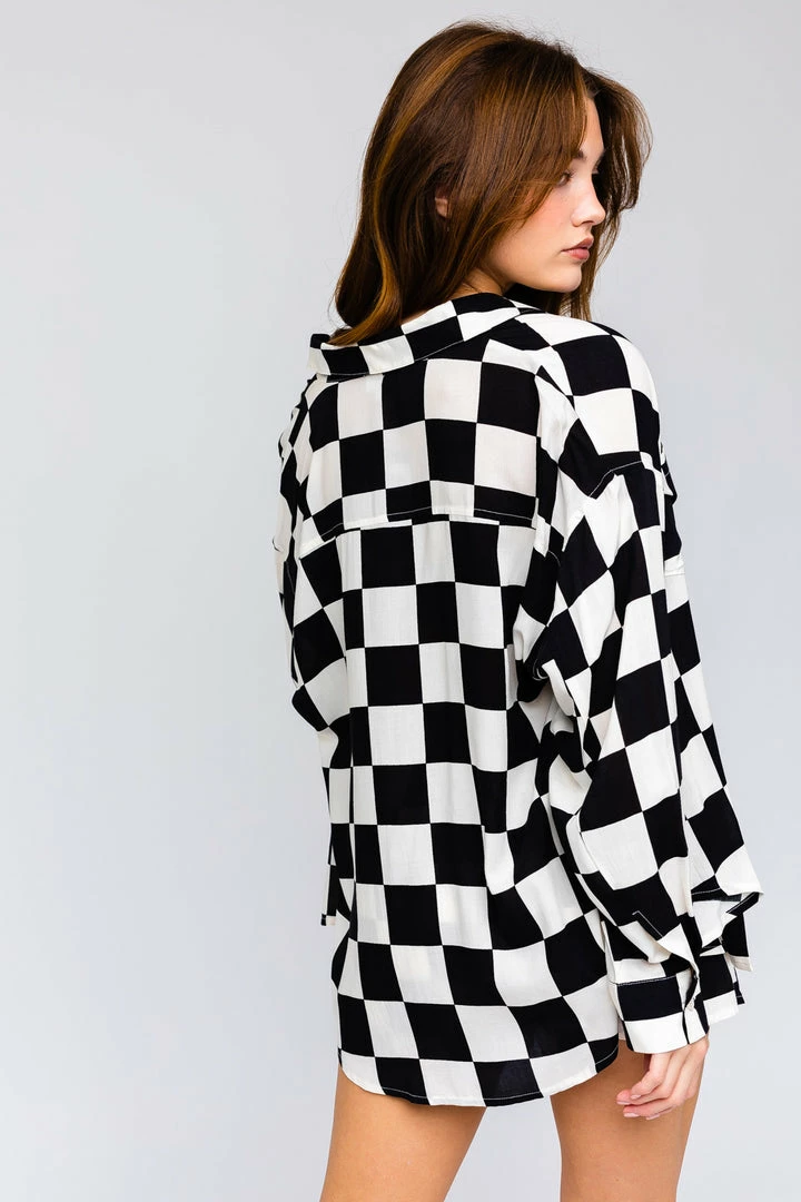 LE LIS MATCHING SETS Johan Checkered Button Down Top 12 LE LIS MATCHING SETS Johan Checkered Button Down Top