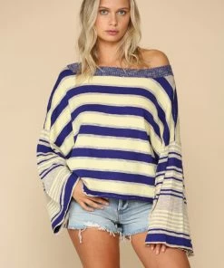 BT Jackie Striped Knit Top TOPS