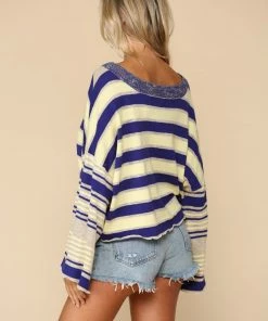BT Jackie Striped Knit Top TOPS