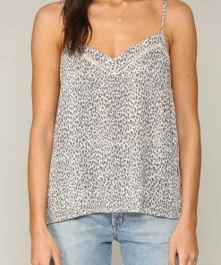 BT ANIMAL PRINT Jones Leopard Cami Tank - Grey