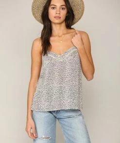 BT ANIMAL PRINT Jones Leopard Cami Tank - Grey