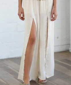 BT Blue Moon Slit Satin Pants