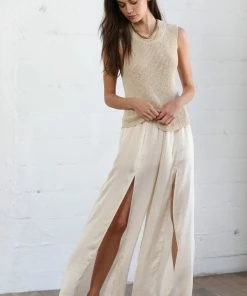 BT Blue Moon Slit Satin Pants