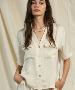 BT Blue Moon Utility Satin Blouse
