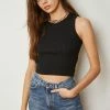 BT Piper Ribbed Cropped Tank Top - Black