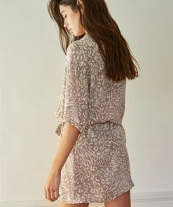 BT Anika Button Down Leopard Dress