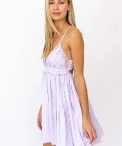 LE LIS BEST SELLERS Gracie Cotton Babydoll Dress - Lavender
