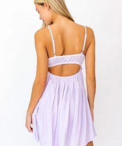 LE LIS BEST SELLERS Gracie Cotton Babydoll Dress - Lavender