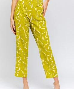 LE LIS MATCHING SETS Exposition Linen Abstract Pocketed Pants