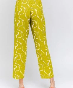 LE LIS MATCHING SETS Exposition Linen Abstract Pocketed Pants