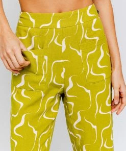 LE LIS MATCHING SETS Exposition Linen Abstract Pocketed Pants