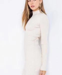 LE LIS Reid Ribbed Cut Out Sweater Dress