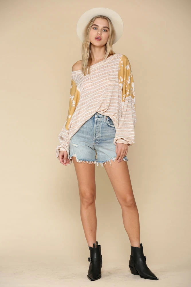 BT MADE IN THE USA Alexa Contrast Thermal Knit Top 4 BT MADE IN THE USA Alexa Contrast Thermal Knit Top