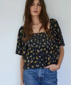 BT Camille Smocked Floral Top