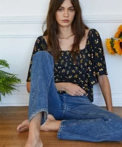 BT Camille Smocked Floral Top