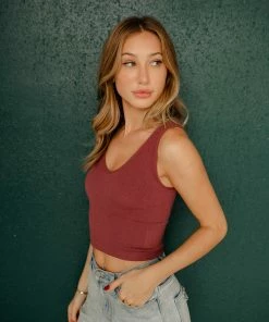 BT Weekender Seamless Crop Tank - Dark Mauve TOPS