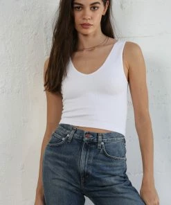 BT Weekender Seamless Crop Tank - White BRIDAL