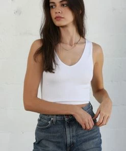 BT Weekender Seamless Crop Tank - White BRIDAL