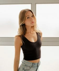 BT Izzy Ribbed Crop Tank - Black 13 BT Izzy Ribbed Crop Tank - Black