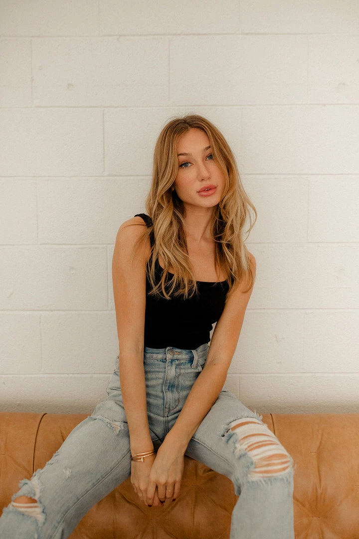 BT Bri Square Neck Ribbed Brami - Black 8 BT Bri Square Neck Ribbed Brami - Black