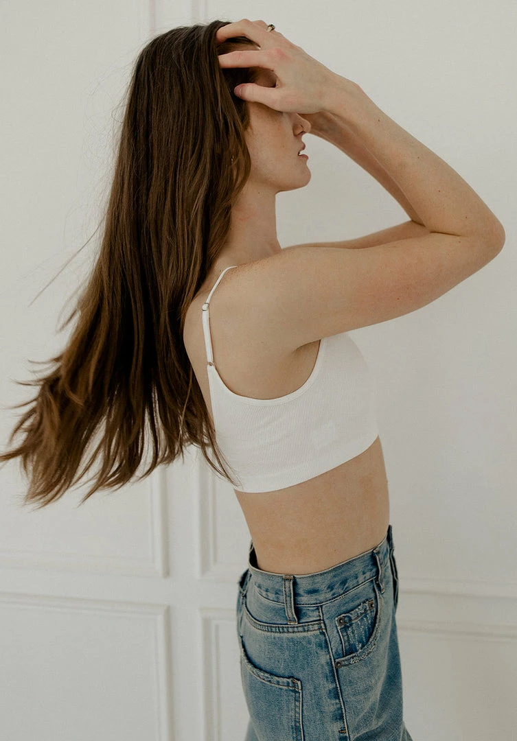 BT SEAMLESS BASICS Halo Ribbed Seamless Bralette - White 5 BT SEAMLESS BASICS Halo Ribbed Seamless Bralette - White