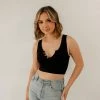 BT Olivia Henley Seamless Crop Tank - Black TANKS + CAMIS