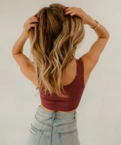 BT Olivia Henley Seamless Crop Tank - Dark Mauve TANKS + CAMIS