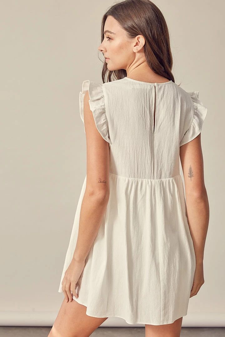 MUSTARD SEED Bethany Babydoll Dress W/ Shorts Lining BRIDAL 7 MUSTARD SEED Bethany Babydoll Dress W/ Shorts Lining BRIDAL