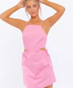 LE LIS Gentry Cotton Side Cut Out Poplin Dress DRESSES