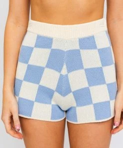 LE LIS MATCHING SETS Jessie Checkered Knit Shorts