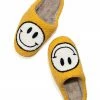 MELODY ACCESSORIES Smiley Face Plush Slippers - Yellow