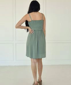 WL Time Will Tell Smocked Pocketed Dress BUMP FRIENDLY