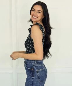 BT Penny Floral Smocked Crop Top