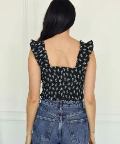BT Penny Floral Smocked Crop Top