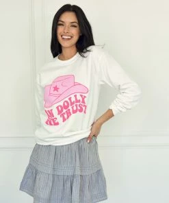 WKNDER In Dolly We Trust Sweatshirt - White