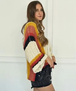 BT Audrey Cotton Striped Knit Top TOPS