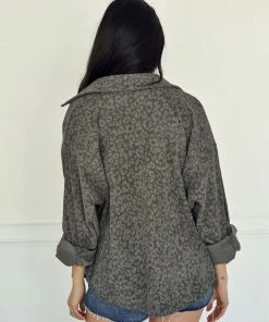 WL Unstoppable Corduroy Leopard Shacket - Charcoal 8 WL Unstoppable Corduroy Leopard Shacket - Charcoal