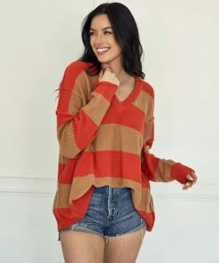BT Nonny Striped Knit Sweater TOPS