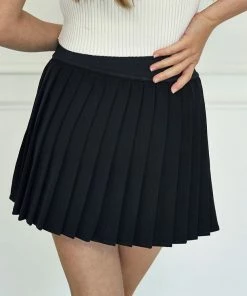 BT Gigi Pleated Tennis Skirt - Black BOTTOMS