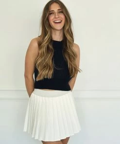 BT Gigi Pleated Tennis Skirt - White