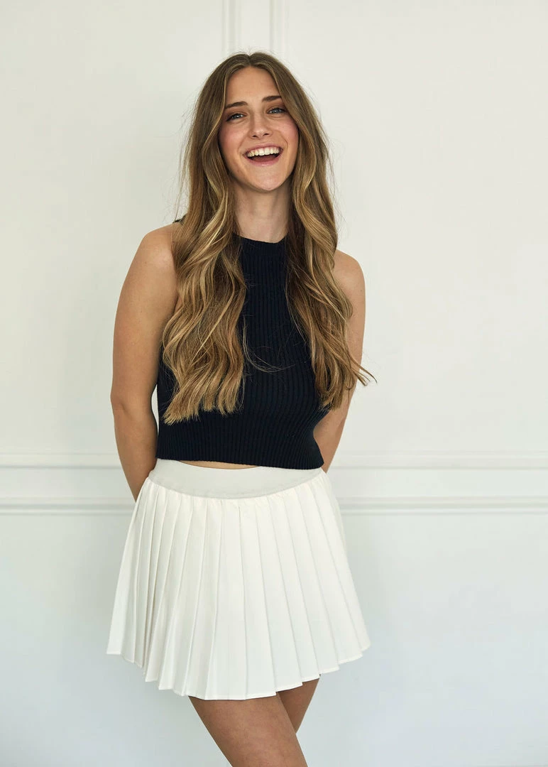 BT Gigi Pleated Tennis Skirt - White 3 BT Gigi Pleated Tennis Skirt - White