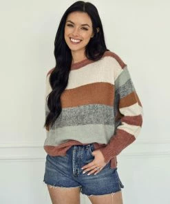WL Rickey Soft Brushed Striped Sweater