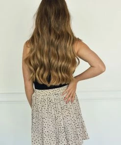 BT BOTTOMS Gina Polka Dot Pleated Shorts