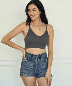 BT Keep In Control Padded Bralette - Charcoal