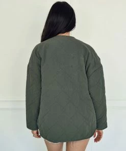 WL Charlie Quilted Padded Jacket - Green OUTERWEAR
